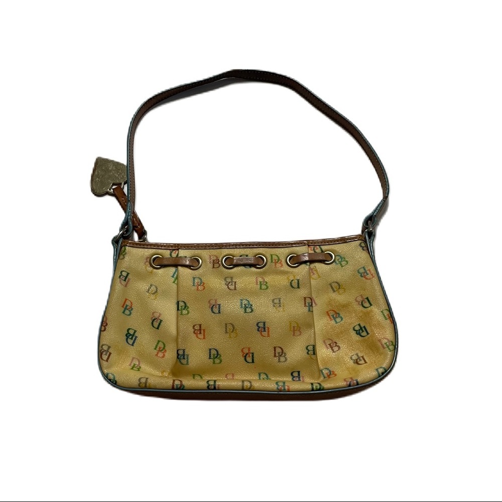 Dooney & Bourke Monogram Insignia Shoulder Bag Purse Authentic Designer Colorful - Picture 3 of 12